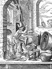 medieval coppersmith illustration