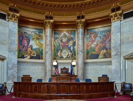 Senate chambers in the Wisconsin Capitol