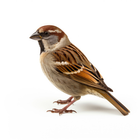sparrow isolated on white background