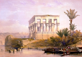 The hypaethral Temple at Philae called the bed of Pharoah