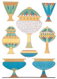 vases of various materials of ancient egypt