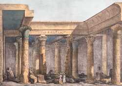 View of the interior of the temple in the Isle of Philae illustr