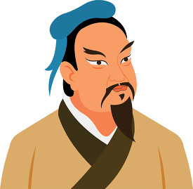 portrait confucius ancient chinese philosopher clipart