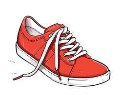 red sneaker shoe clip art