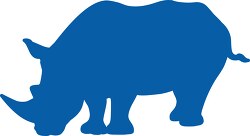 rhinoceros blue silhouette clipart