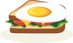 sandwich with an egg on top  lettuce  tomato  and cheese
