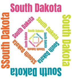 South Dakota text design logo