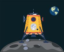 spacecraft landing on the moon