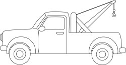 tow truck black outline clipart