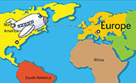 Traveling to Europe Animated Clipart