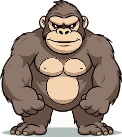 vector image of a bulky gorilla with a displeased expression