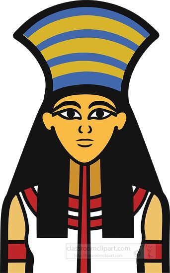 ancient Egyptian wearing head dress