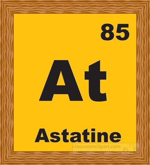 astatine periodic chart clipart
