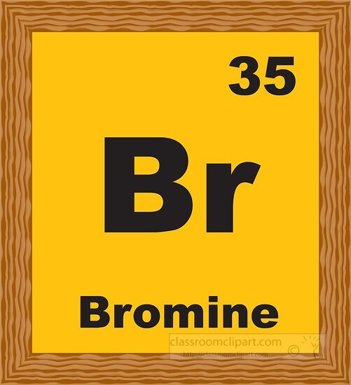 bromine periodic chart clipart