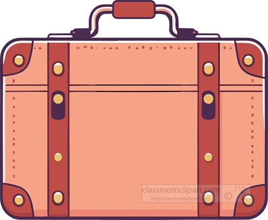 brown travel briefcase clip art