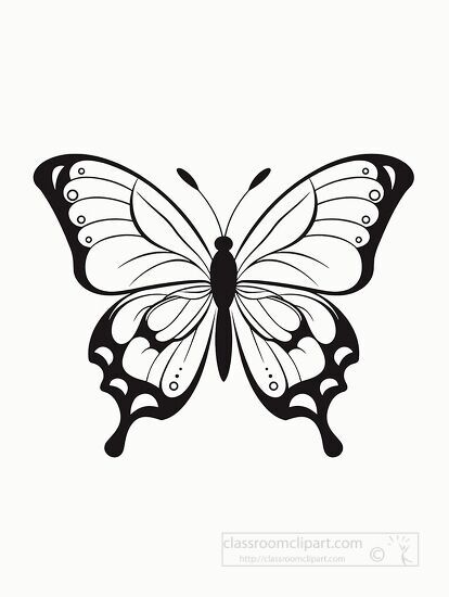butterfly coloring printable clipart
