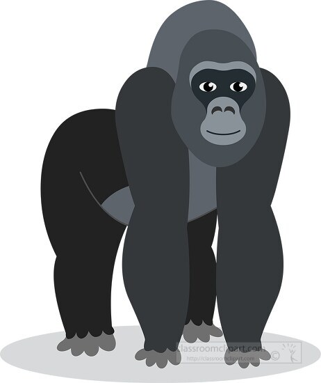 cartoon image of a gorilla standing on hind legs