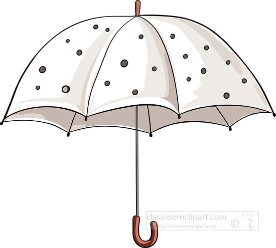 cute simple open umbrella drawing style clipart