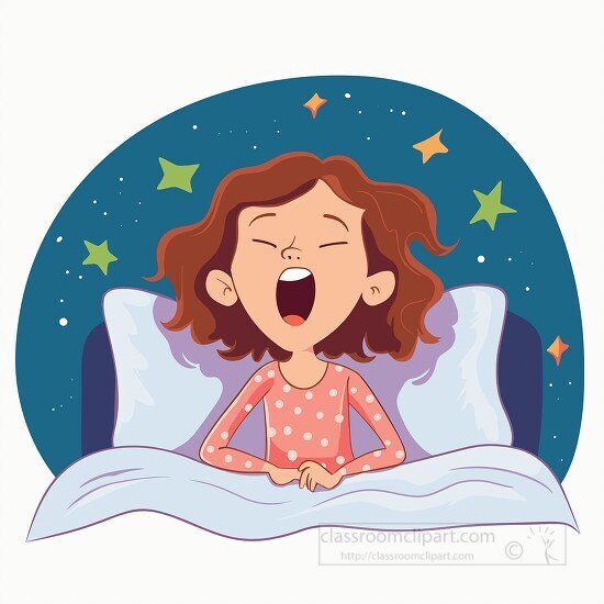 dreaming child with a serene expression and nighttime backdrop