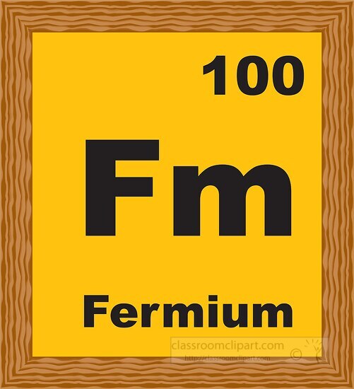 fermium periodic chart clipart