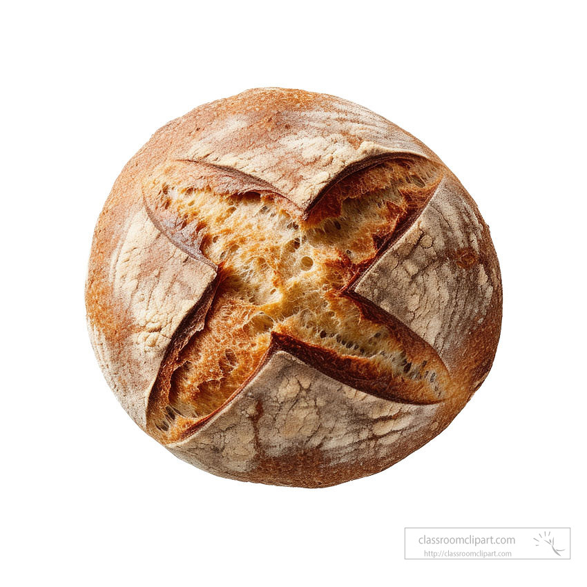 fresh round loaf sourdough bread