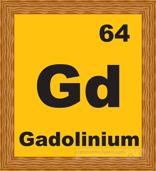 gadolinium periodic chart clipart