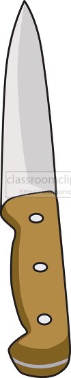 knife with a wooden handle clip art