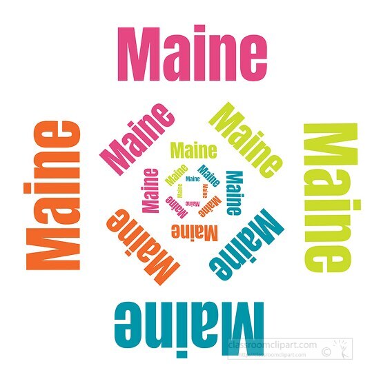Maine text design logo