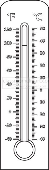 outdoor weather thermometer clipart black outline
