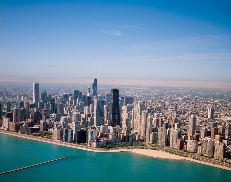 Aerial view of Chicago Illinois 1