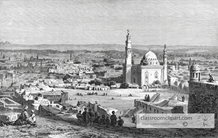 Historical Illustration of Cairo Egypt