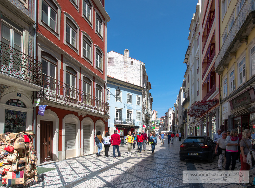 Shopping street coimbra portugal