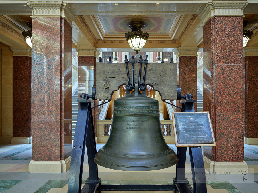 This bell inside the Wisconsin Capitol in Madison
