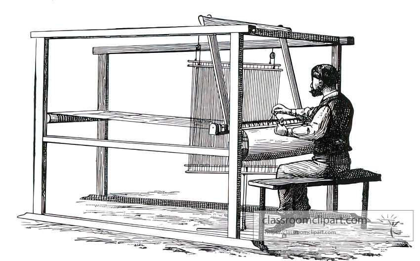 weaver at a hand loom