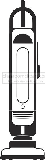 small upright vacuum front view black outline clip art