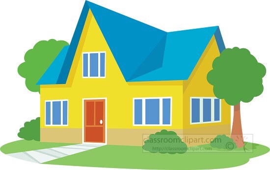 House With Trees Clipart Classroom Clip Art