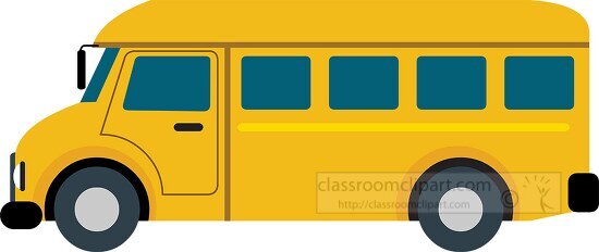 Free Yellow Mini Bus Used To Transport Passengers Clipart - Classroom ...