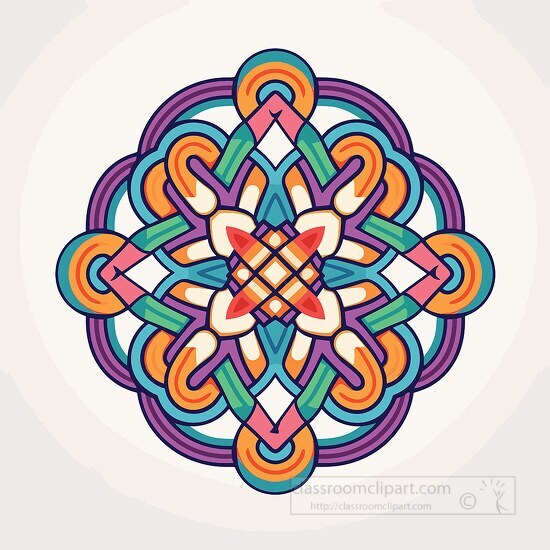 symmetrical celtic knot design clip art