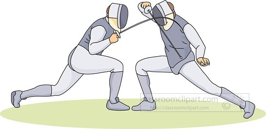 two men in fencing suits are fighting with each other