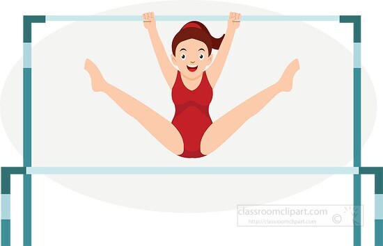 uneven bars women gymnastics sports clipart