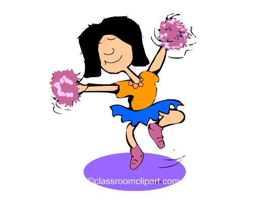 free animated clipart cheerleader - photo #11