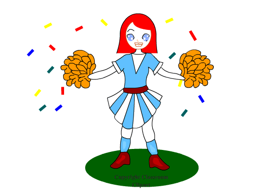 free animated clipart cheerleader - photo #31