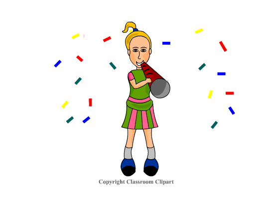 free animated clipart cheerleader - photo #16