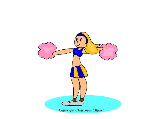 free animated clipart cheerleader - photo #13