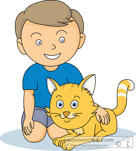 clipart girl with cat - photo #37