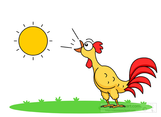rooster crowing clipart free - photo #23