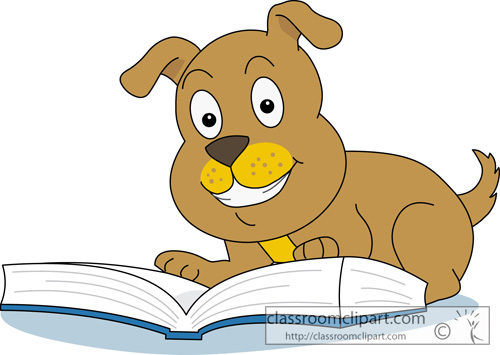free clipart dog reading - photo #4