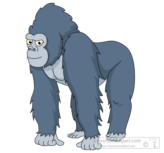 free cartoon gorilla clipart - photo #6