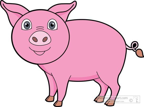 free clip art pink pig - photo #43