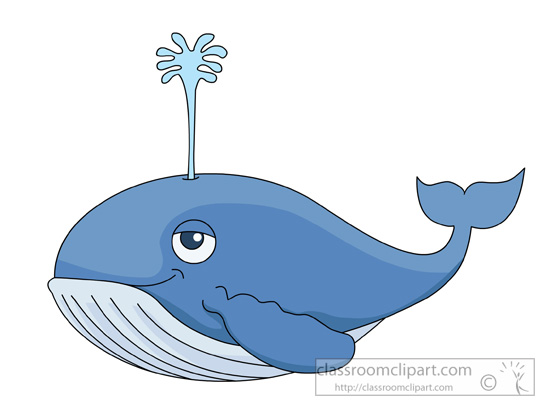 Whale Clipart Clipart- whale-with-water-out-of-blowhole-cartoon-style